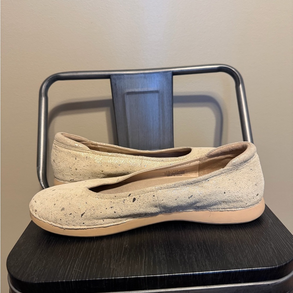 Alegria Leather Comfort Ballet Flats Cream Speckled Women’s 10 - Picture 5 of 12